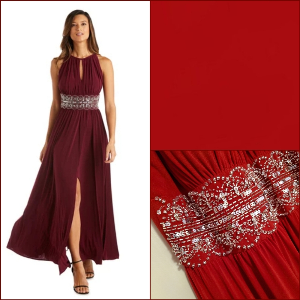 Halter neck sleeveless maxi dress